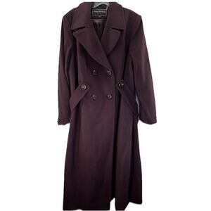 NEW! George Simonton Studio Long Coat Wool Plus 1X 🍆 ￼ Burgundy, Purple Wine